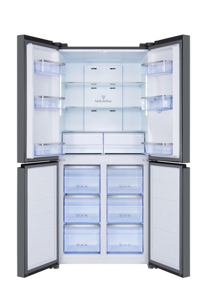 Холодильник TCL SBS, 185х84х68, холод.відд.-297л, мороз.відд.-169л, 4 дв., A+, NF, диспенсор., нерж (RP466CXF0) RP466CXF0 фото