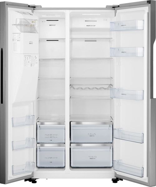 Холодильник Gorenje SBS, 179x68x91см, 2 дв., Х- 368л, М- 167л, A++, NF Plus, Інвертор, диспенсер, Дисплей, сірий (NRS9EVX1) NRS9EVX1 фото