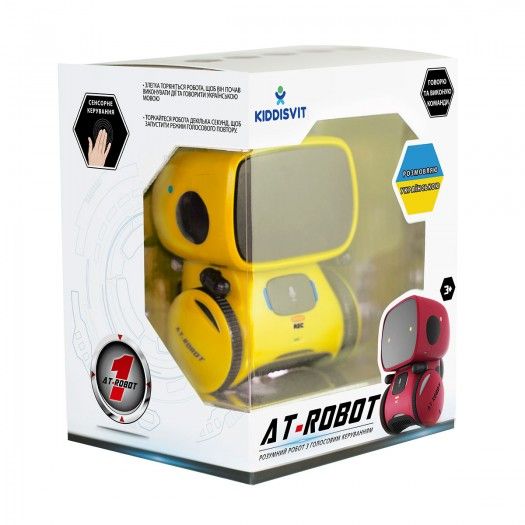 Интерактивный робот с голосовым управлением – AT-ROBOT (жёлтый, озвуч.укр.) - Уцінка 100002 фото