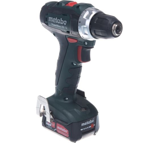 Шурупокрут-дриль акумуляторний Metabo PowerMaxx BS 12, 12В 2х2.0Аг, 17/40Нм, 0-360/01400об/хв, 1.1кг (601036500) 601036500 фото