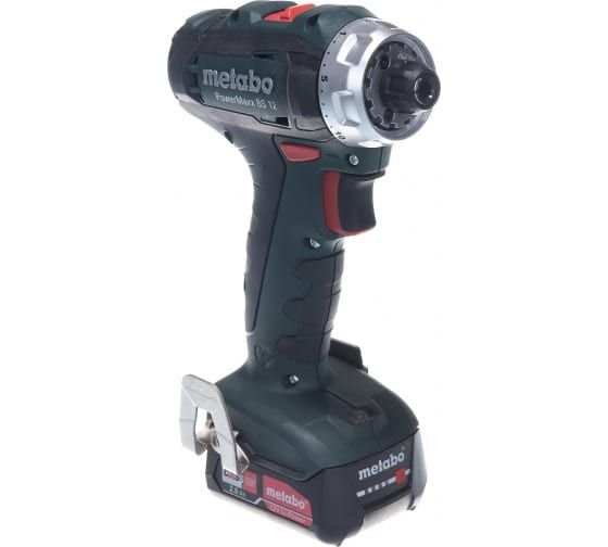 Шурупокрут-дриль акумуляторний Metabo PowerMaxx BS 12, 12В 2х2.0Аг, 17/40Нм, 0-360/01400об/хв, 1.1кг (601036500) 601036500 фото