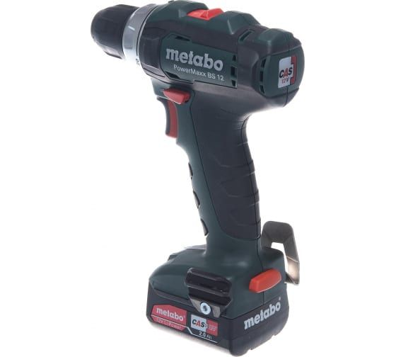 Шурупокрут-дриль акумуляторний Metabo PowerMaxx BS 12, 12В 2х2.0Аг, 17/40Нм, 0-360/01400об/хв, 1.1кг (601036500) 601036500 фото