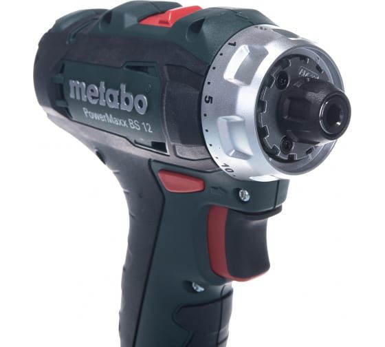 Шуруповерт-дрель аккумуляторная Metabo PowerMaxx BS 12, 12В 2х2.0Ач, 17/40Нм, 0-360/01400об/мин, 1.1кг (601036500) 601036500 фото