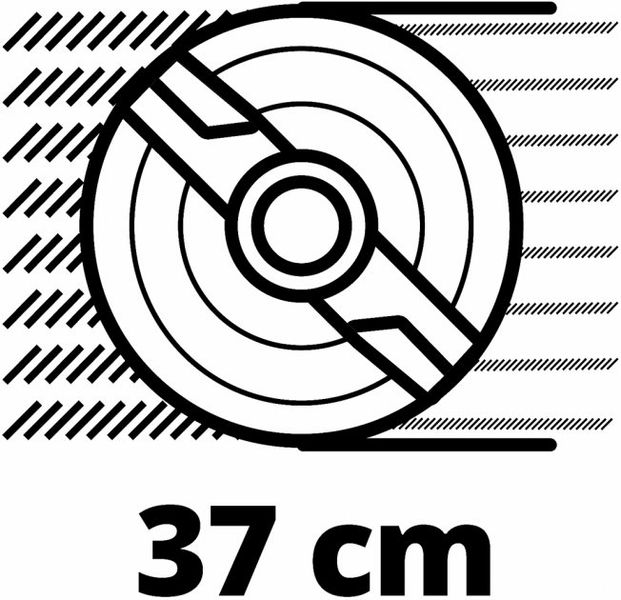 Газонокосарка акумуляторна Einhell GE-CM 36/37 Li-Solo, PXC 18В, 37см, 45л, 14.3кг (без АКБ та ЗП) (3413172) 3413172 фото