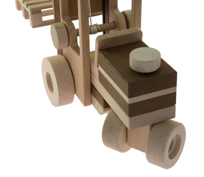 Машинка деревянная Автопогрузчик (натуральный) Goki (55901) 55901 фото