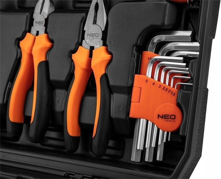 Набір інструменту Neo Tools, 60 од., 1/4", універсальний, кейс (10-200) 10-200 фото
