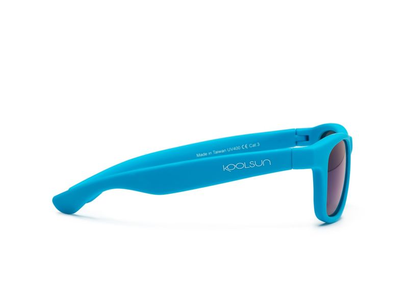 Дитячі сонцезахисні окуляри Koolsun неоново-блакитні серії Wave (Розмір: 3+) KS-WANB003 KS-WABA003 фото