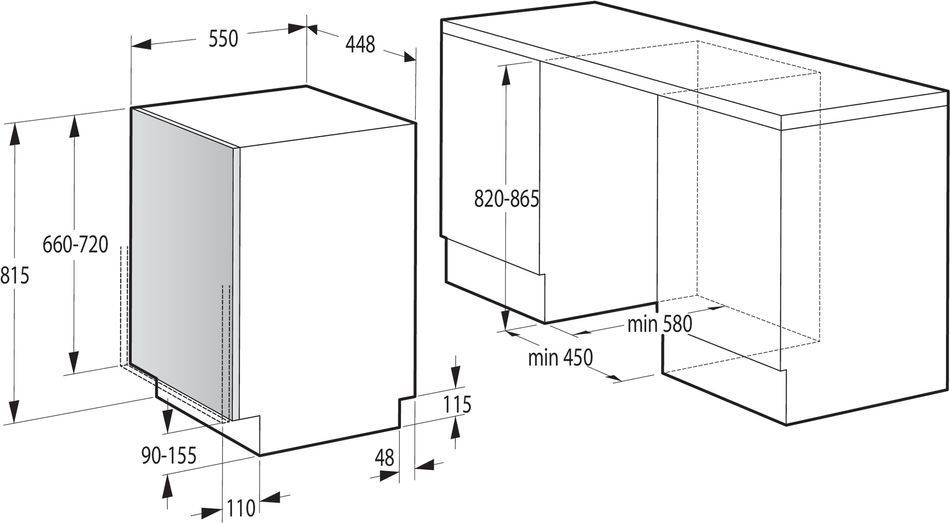 Посудомийна машина Gorenje вбудовувана, 11компл., A++, 45см, 3й кошик, білий (GV520E10S) GV520E10S фото