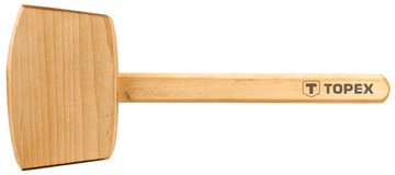 Киянка дерев'яна TOPEX, 500г, рукоятка дерев'яна 02A050 фото