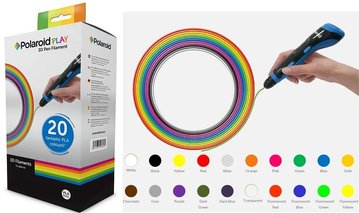 Картридж для 3D ручки Polaroid PLAY PLA, 1.75мм, нить, 20шт, микс PL-2500-00 фото