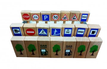 Детские игровые дорожные знаки деревянные (11021) 11021 фото