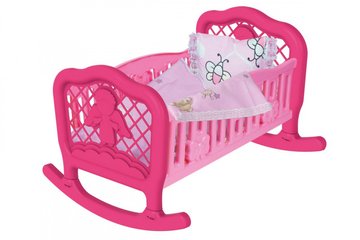 Игрушечная кроватка-колыбель для кукол 4524TXK с постельным бельем Розовая (4524TXK(Pink)) 4524TXK фото