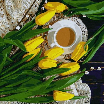 Картина за номерами "Весняний сніданок" ©katryn_elen Ідейка 40х40 см (KHO2997) KHO2997 фото