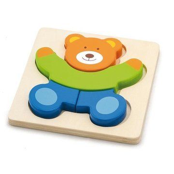 Деревянный мини-пазл Viga Toys Мишка (50169) 50169 фото