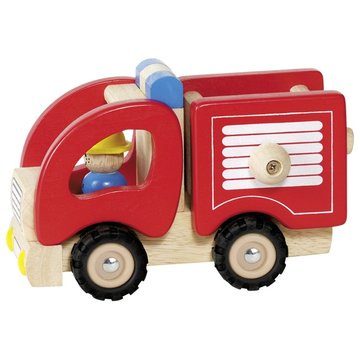 Машинка деревянная Пожарная (красный) Goki (55927G) 55927G фото