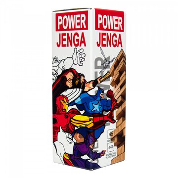 Настільна гра "Power Jenga" Strateg Настільна гра "Power Jenga" Strateg у кор-ці 19-6,7-6,7 см (PL 32104) PL 32104 фото