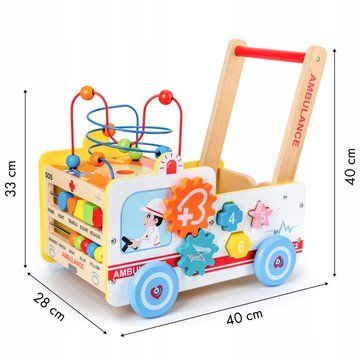 Розвиваюча іграшка штовхач Ecotoys Швидка допомога HM013239 фото