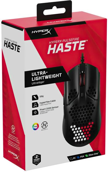 Миша HyperX Pulsefire Haste USB, Black (4P5P9AA) 4P5P9AA фото