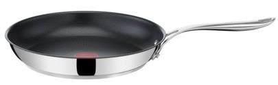 Сковорода Tefal Jamie Oliver Cooks Direct, 24см, покриття Titanium 2Х, індукція, Thermo-Spot, нерж.сталь (E3040455) E3040455 фото