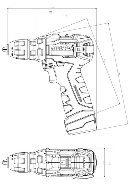 Шуруповерт-дрель аккумуляторная Metabo POWERMAXX BS BL Q, 12В 2х2.0Ач, 20/38Нм, кейс, 0-400/0-1500об/мин, 0.8кг - Уцінка 601749500 фото