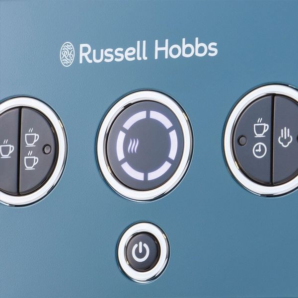 Кавоварка Russell Hobbs ріжкова Distinctions Ocean, 1.1л, мелена + чалди, синьо-сріблястий (26451-56) 26451-56 фото