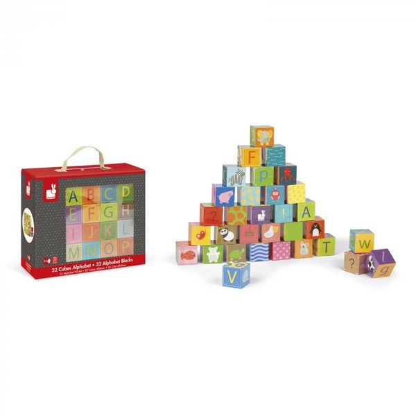 Кубики картонные Janod Алфавит (J02993) J02993 фото