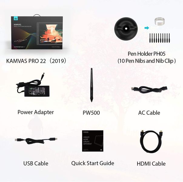 Графический монитор Huion 19,5" Kamvas Pro 20 DP,USB,HDMI,черный GT1901_HUION фото