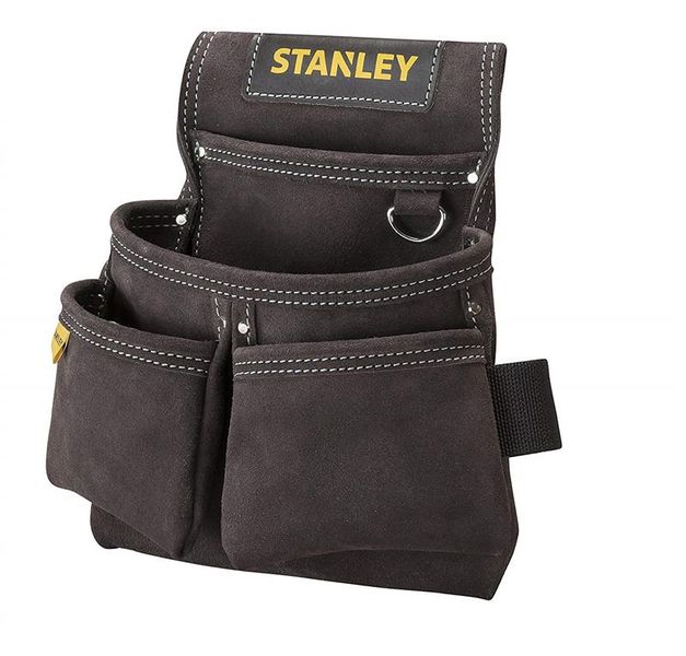 Сумка для інструменту Stanley, кишеня, 4 відділення, міцна якісна шкіра, тримач для молотка, 30х7х33см (STST1-80116) STST1-80116 фото