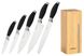 Набір ножів Ardesto Gemini 6 пр., нерж.сталь, пластик, блок: бамбук, нерж. Сталь (AR2106SB)