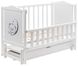 Кровать Babyroom Тедди Т-03 фигурное быльце, маятник продольного качания, ящик, откидной бок белый (626121)