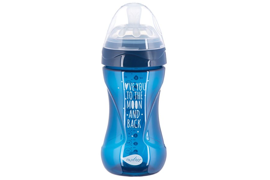 Детская бутылочка Mimic Cool (250мл) Nuvita (NV6032NIGHTBLUE) NV6032 фото