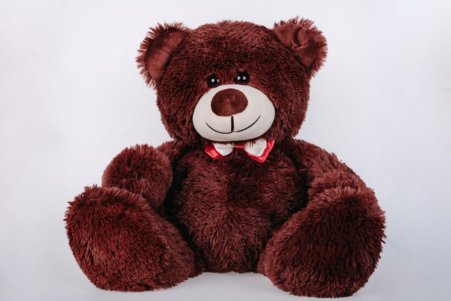Плюшевий Ведмідь 65 см із сердечком 30 см Yarokuz Джеймс Шоколадний (YK0012) YK0101 фото