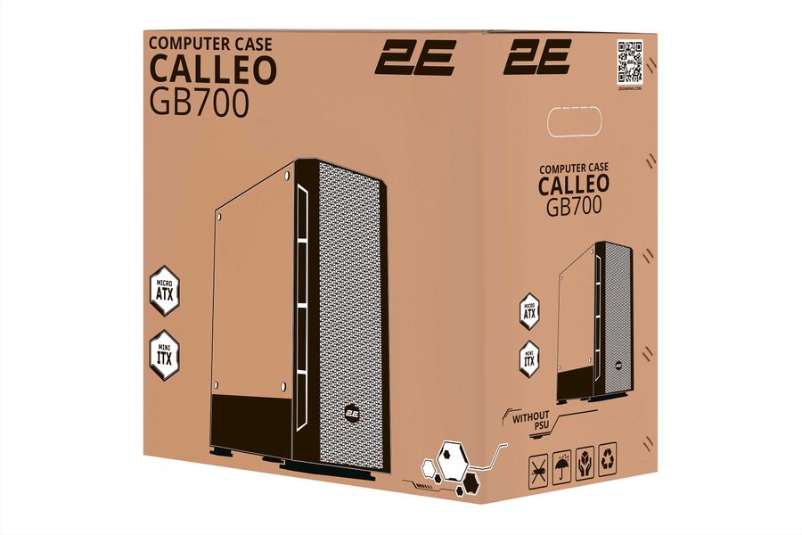 Корпус 2E Gaming Calleo GB700, без БЖ, 2xUSB 3.0, 1xUSB 2.0, 4x120mm ARGB, controller with remote, TG Side Window, mATX, чорний 2E-GB700 фото