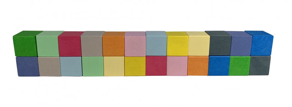 Развивающие кубики цветные деревянные (11221) 11221 фото