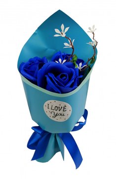 Аксесуари для свята MK 3317 букет з 3-х троянд MK 3317(Blue) фото