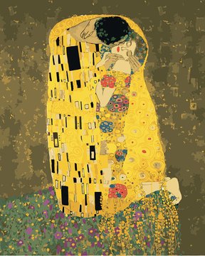 Картина по номерам. "Аура поцелуя 2" - Густав Климт , 40х50 см (KHO4534) KHO4534 фото