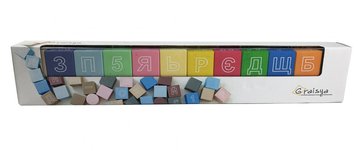 Розвиваючі кубики кольорові з буквами 11223 дерев'яні 11223 cub фото