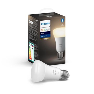 Лампа розумна Philips Hue E27, 9W(60Вт), 2700K, White, ZigBee, Bluetooth, димування - Уцінка 929001821618 фото