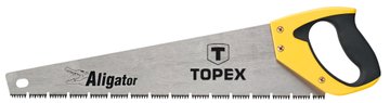 Ножовка по дереву TOPEX Aligator, холст 450 мм, закаленные зубцы с трехгранной заточкой, 7TPI, 515 мм (10A446) 10A446 фото