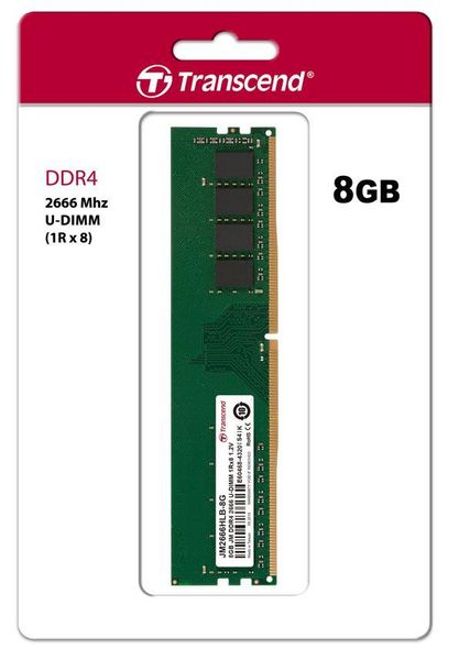 Память ПК Transcend DDR4 8GB 2666 (JM2666HLB-8G) JM2666HLB-8G фото