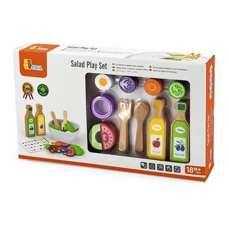 Игрушечные продукты Viga Toys Набор для салата из дерева, 36 эл. (51605) 51605 фото