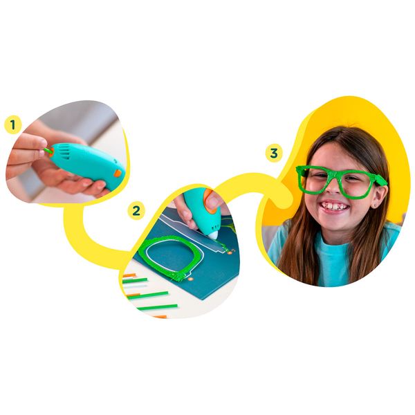 3D-ручка 3Doodler Start Plus для детского творчества базовый набор - КРЕАТИВ (72 стержня) SPLUS SPLUS фото