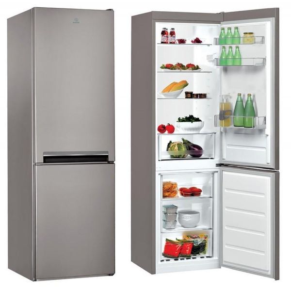 Холодильник Indesit з нижн. мороз., 187x60х66, холод.відд.-213л, мороз.відд.-90л, 2дв., А+, ST, сріблястий (LI8S1ES) LI8S1ES фото