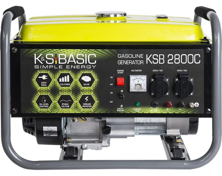 Генератор бензиновий Konner&Sohnen Basic KSB 2800C, 230В, 2.8кВт, ручний запуск, 36.6кг - Уцінка KSB2800C фото