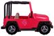 Транспорт для ляльок-Рожевий джип з чорною рамкою Our Generation BD37277Z