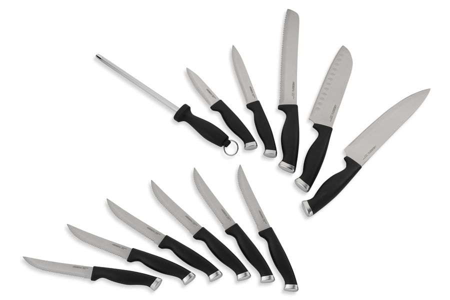 Набор ножей Ardesto Gemini Gourmet 14 пр., нерж.сталь, пластик, каучуковый блок (AR2114SW) AR2114SW фото