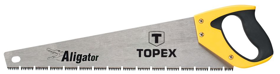 Ножівка по дереву TOPEX Aligator, полотно 450 мм, загартовані зубці з тригранним заточенням, 7TPI, 515 мм (10A446) 10A446 фото