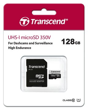Карта пам'яті Transcend microSD 128GB C10 UHS-I U1 High Endurance (170TB) (TS128GUSD350V) TS128GUSD350V фото