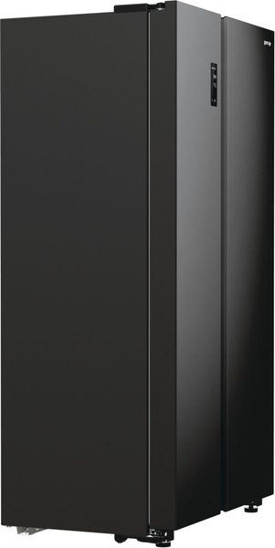 Холодильник SBS Gorenje, 179х67х92см, 2 двері, 356(191)л, А++, NF+, Інв., Зона св-ті, Зовн. Диспл, чорний (NRR9185EABXL) NRR9185EABXL фото