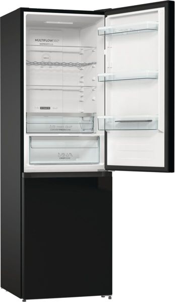 Холодильник с нижн. мороз. камерой Gorenje, 185х60х60см, 2 двери, 206(108)л, А++, механич. упр., зона св-ти, нерж RK6192EXL4 - Уцінка NRK6192ABK4 фото